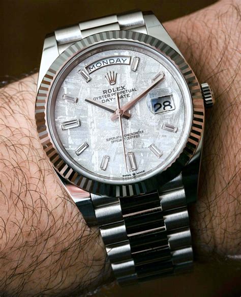 Rolex day date 40 white gold